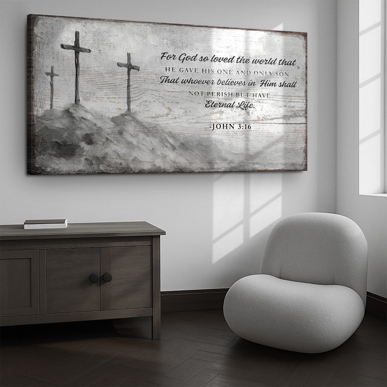 John 3:16: For God So Loved The World Faith Sign VIII