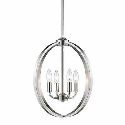 Golden Lighting 3167–4P Pw Colson – 4 Light Chandelier in Durable Style – 18.75