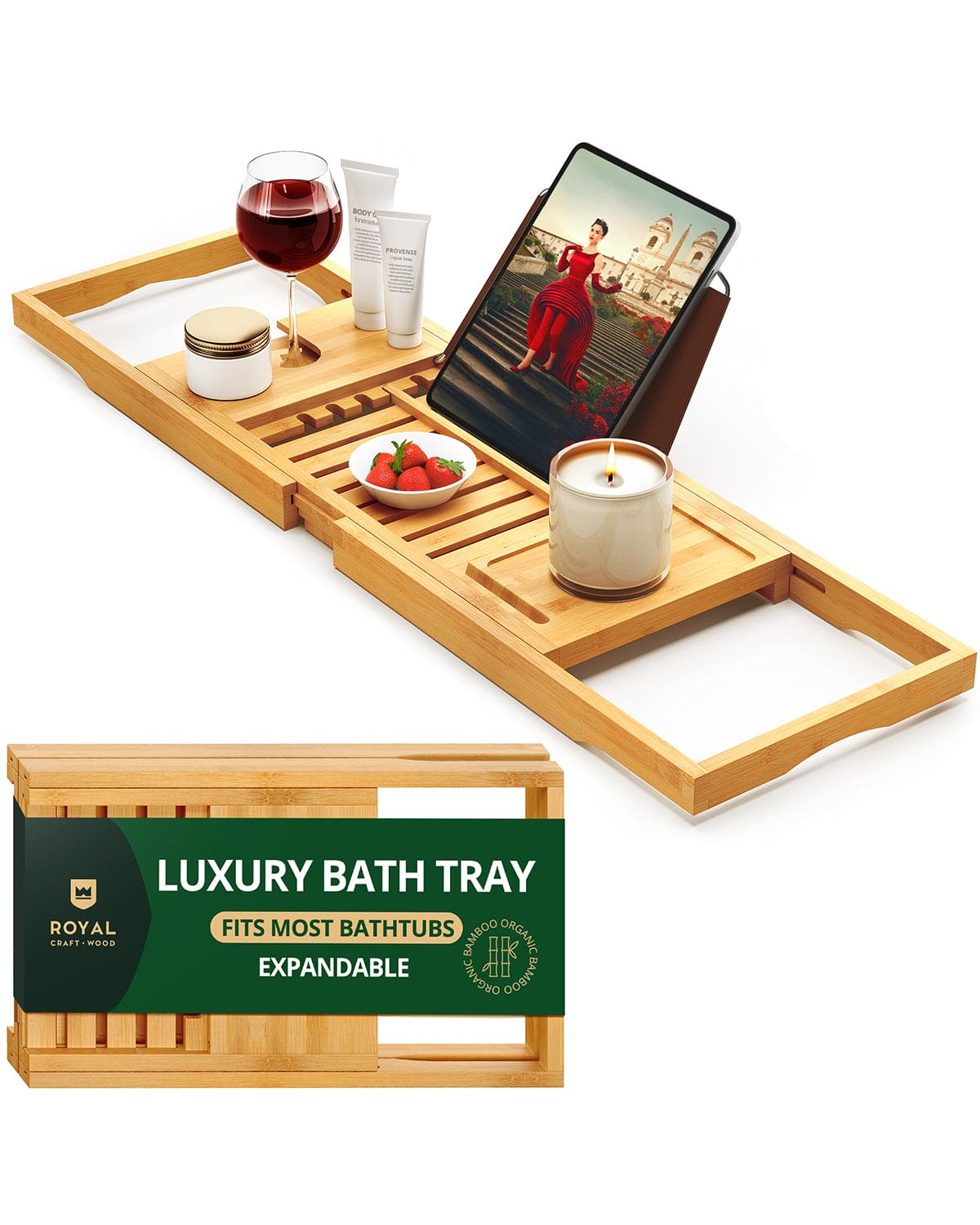 Bathtub Caddy Tray Lite, Natural