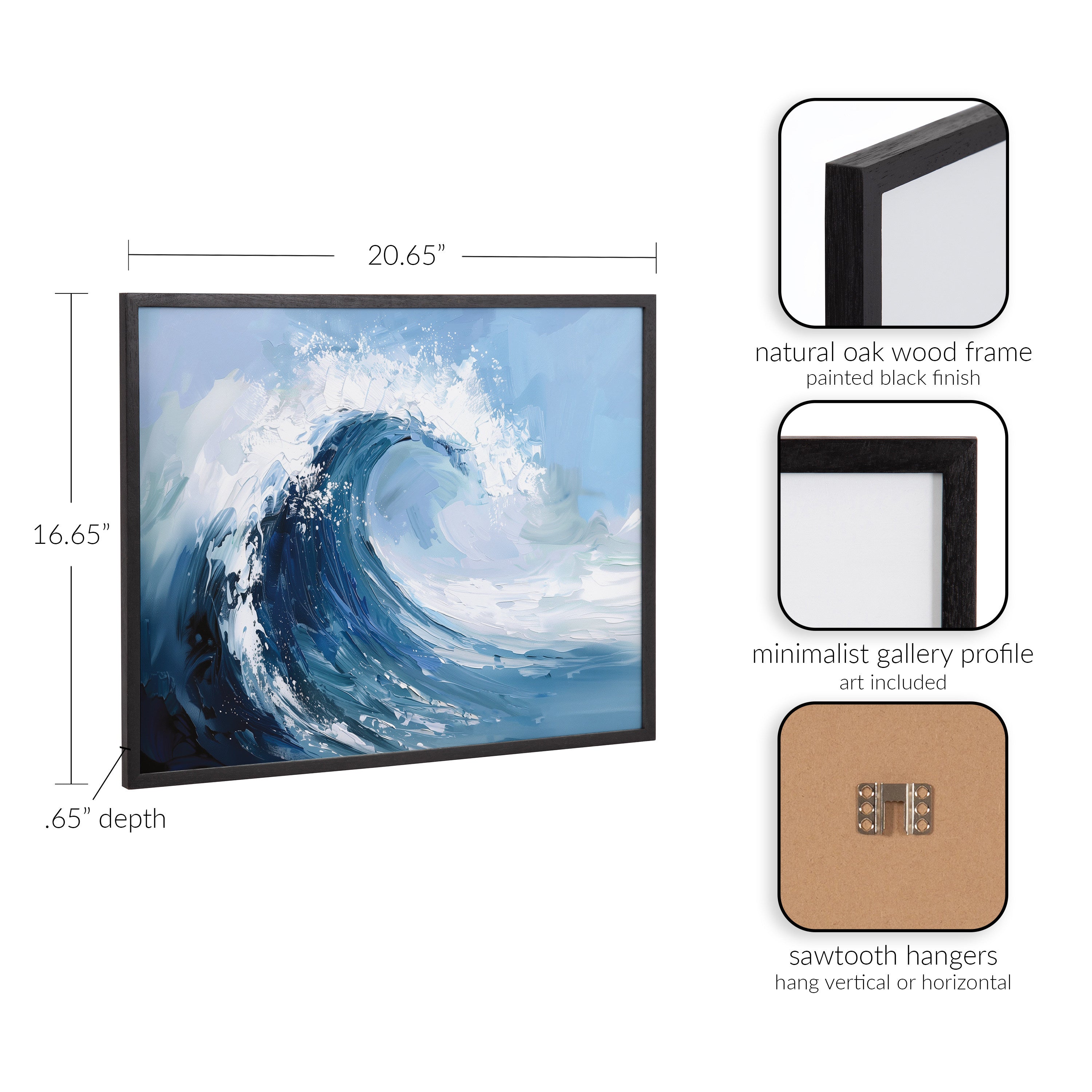 Gallery Abstract Painterly Coastal Ocean Wave Print by The Creative Bunch Studio