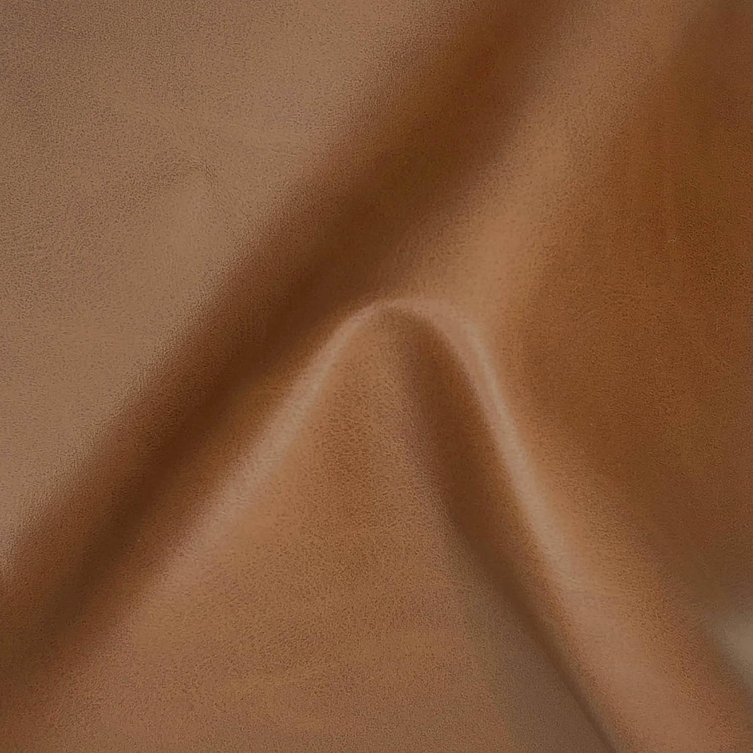 19-Inch Round Caramel Faux Leather Ottoman Footrest