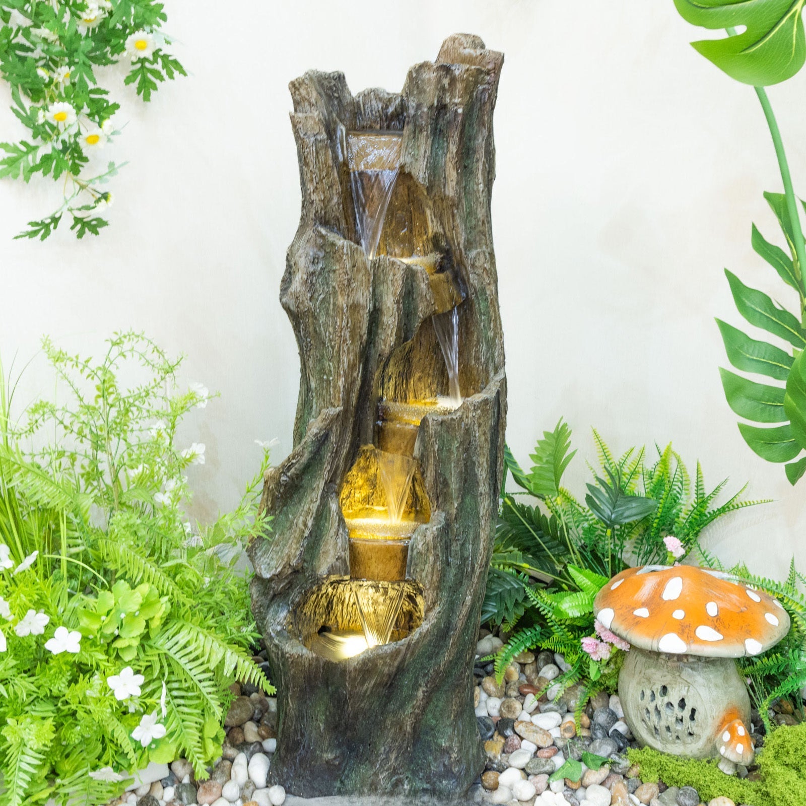 Waterfall Fountain for Outdoor Gardens and Patios