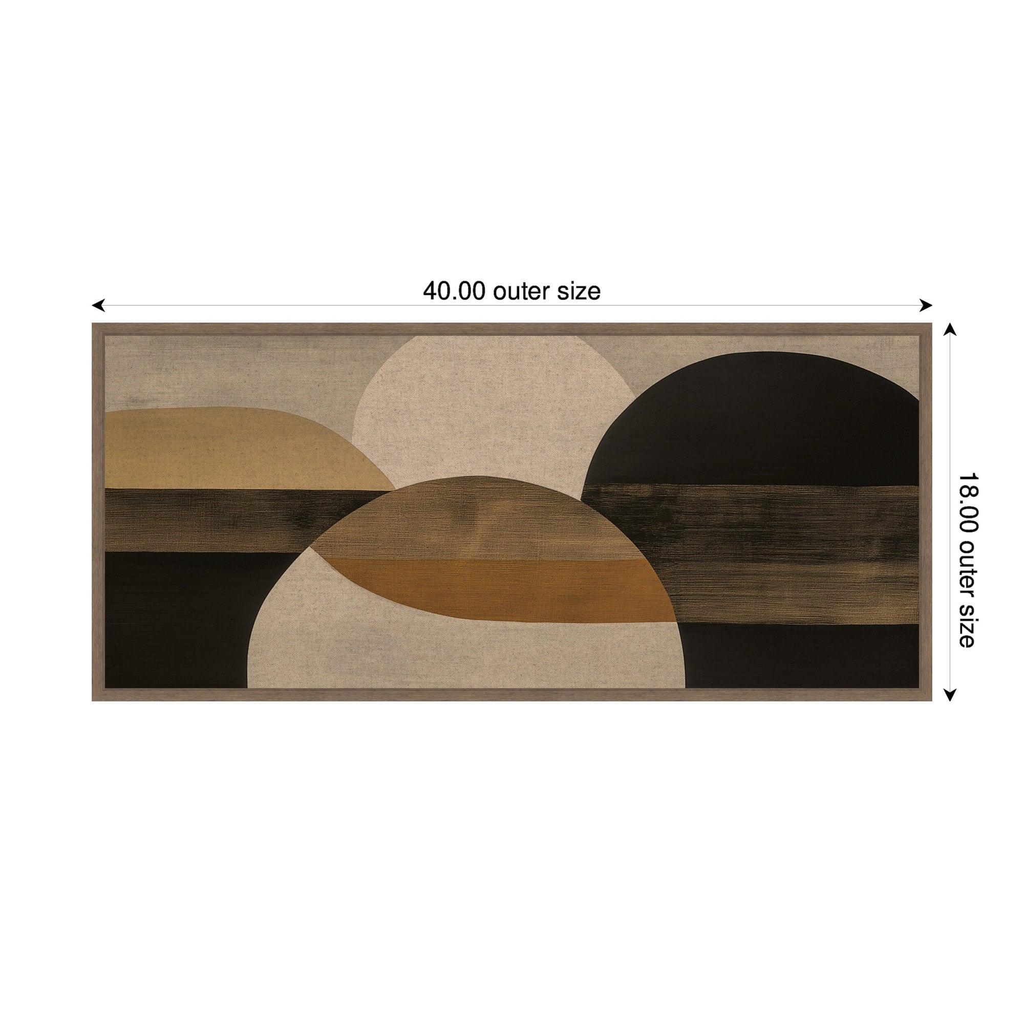 Neutral Rich Tonal Abstact II by The Creative Bunch Studio Framed Canvas Wall Art Print