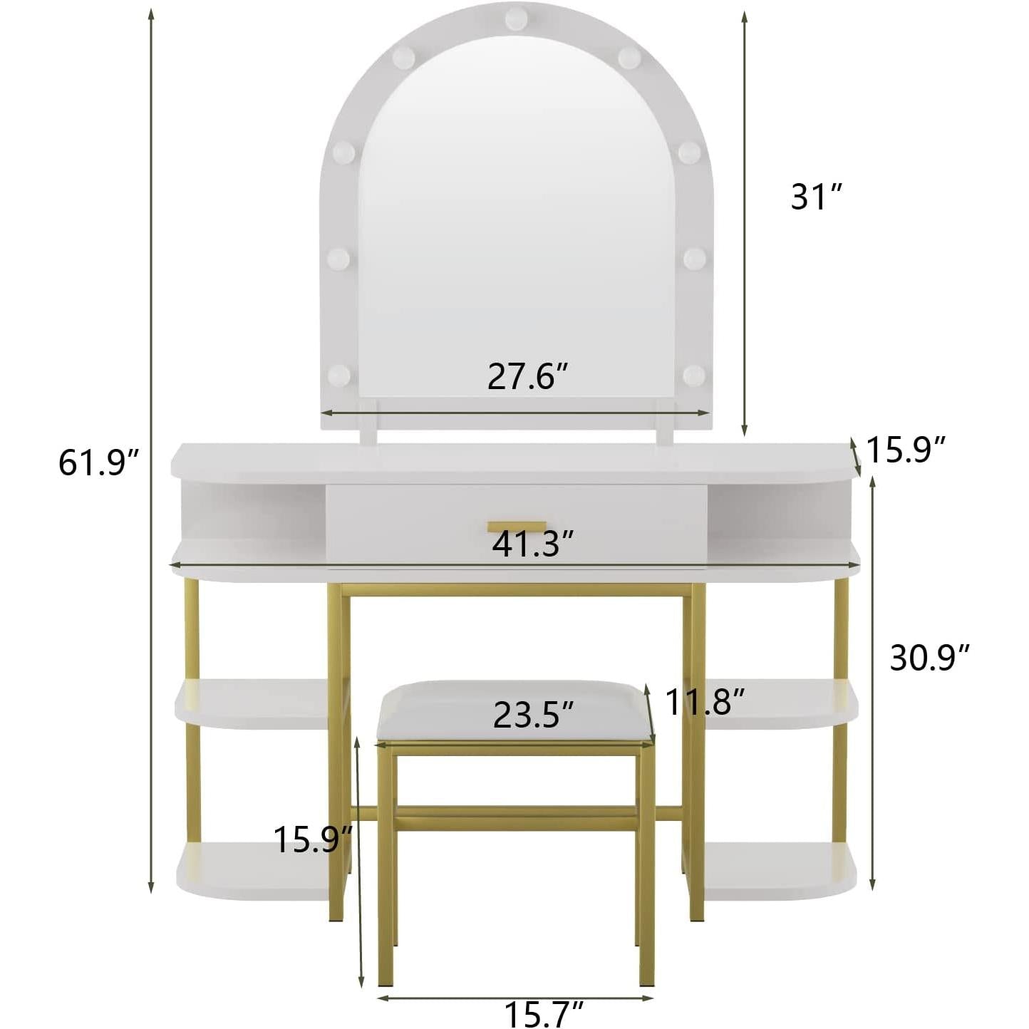 Vanity with Mirror and Lights-1