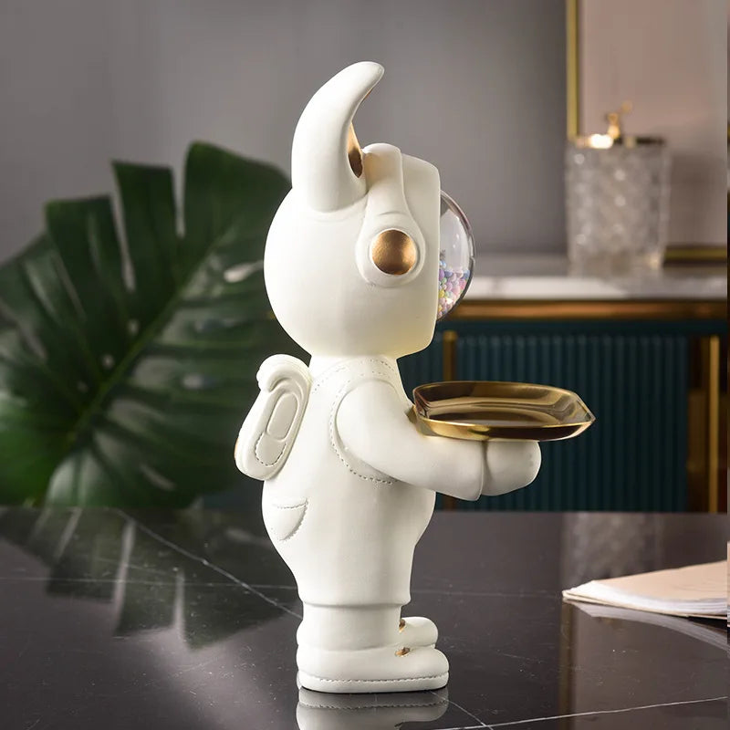 Resin Rabbit Butler With Key Holder