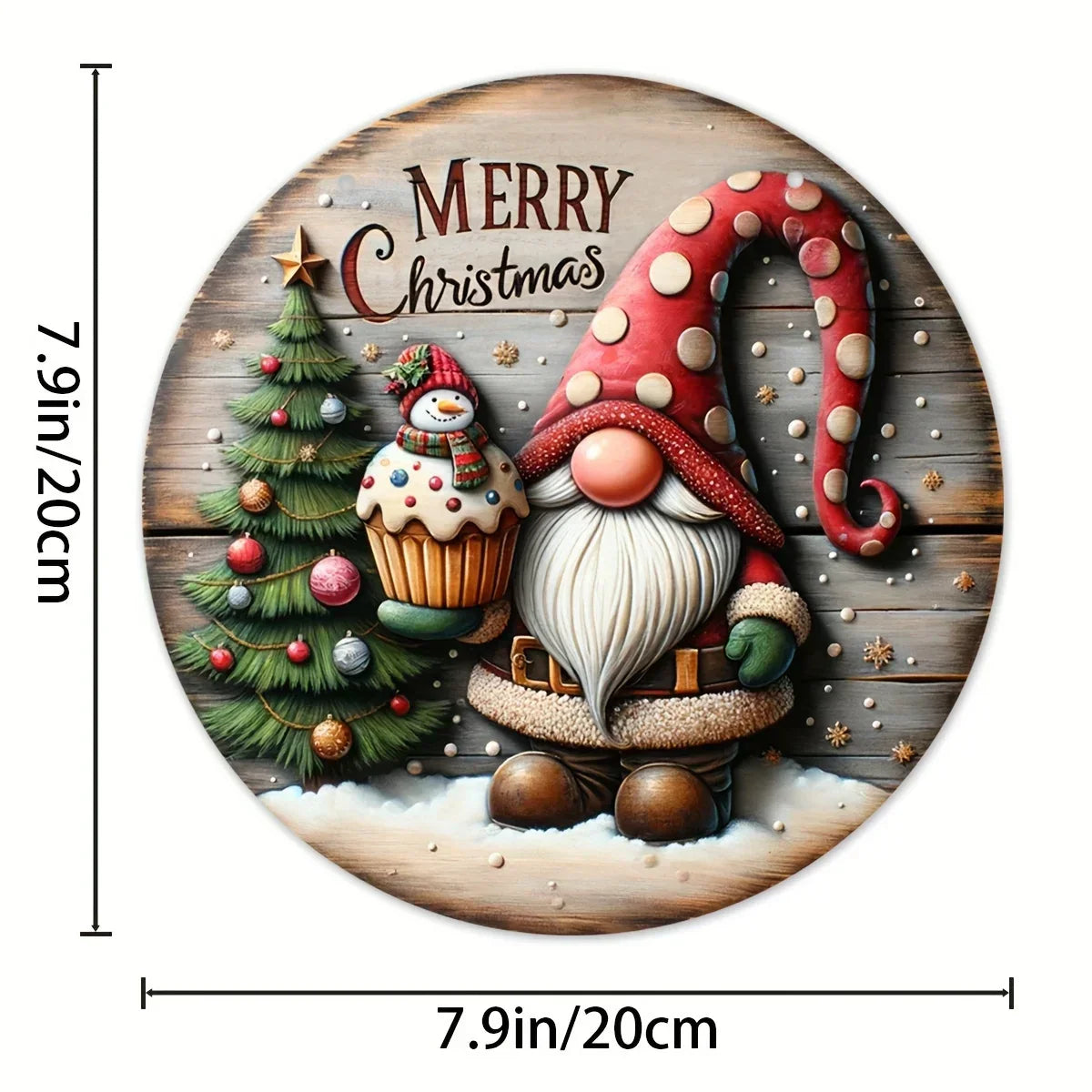 Wooden Merry Christmas Hanging Decoration-4