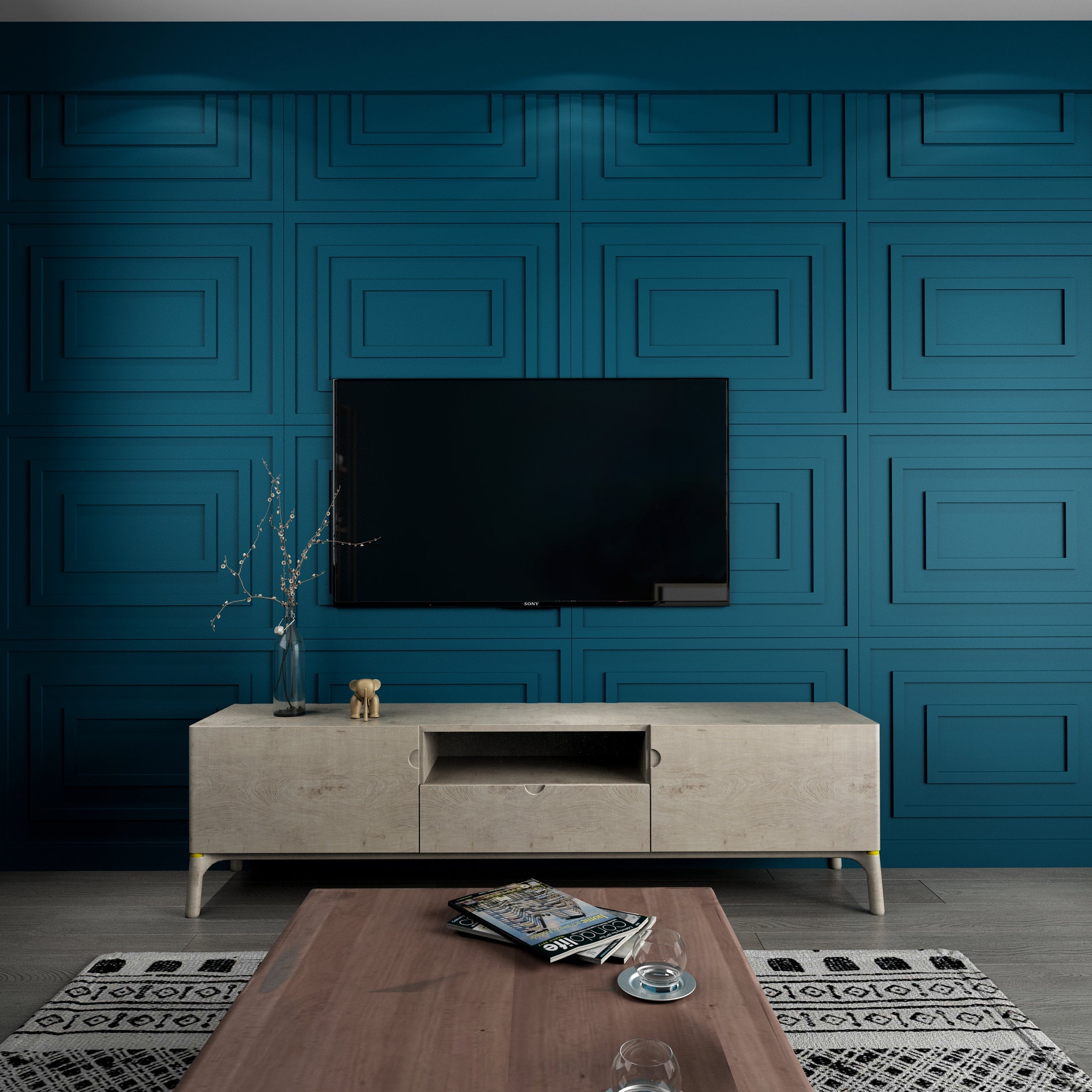 Geometric Accent Wall Paneling-0