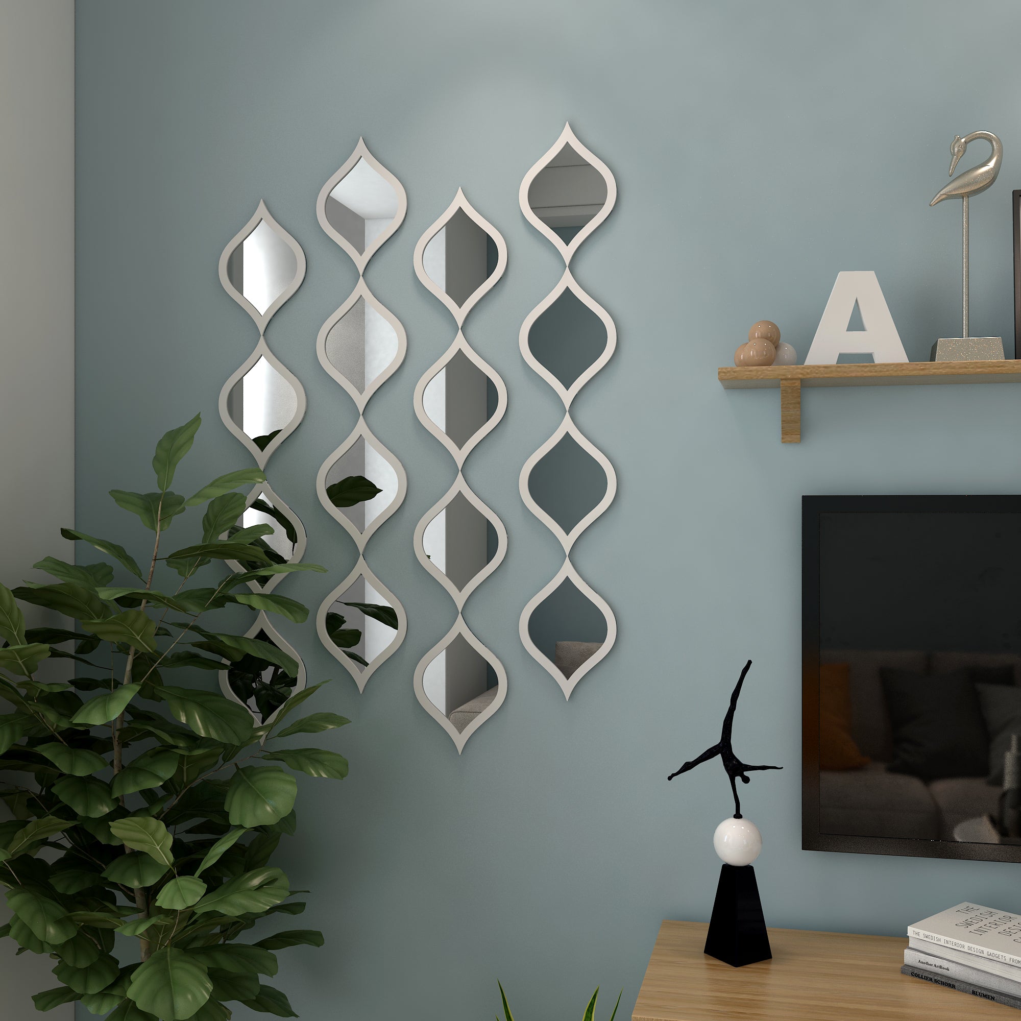 Drop Mirrors 3D Wall Panels-0