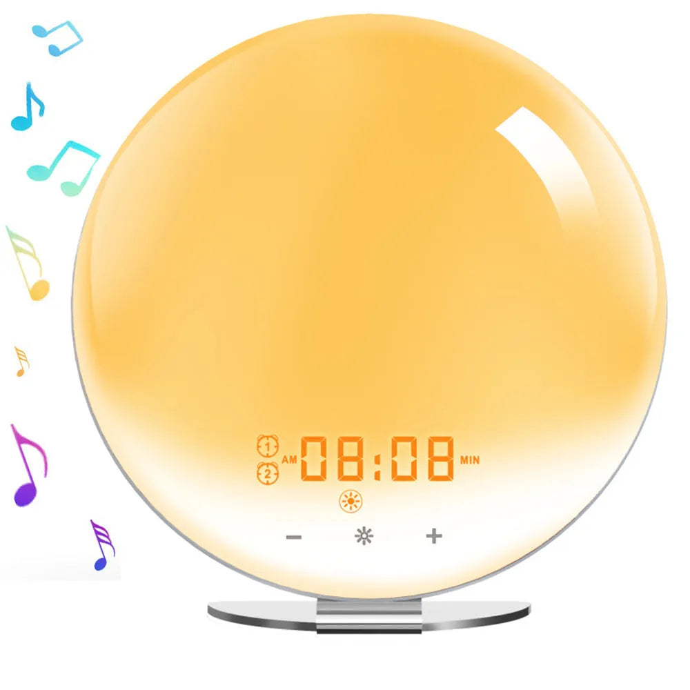 Vibe Geeks Creative Digital Alarm Clock Sunset and Sunlight Simulator- USB Powered-1