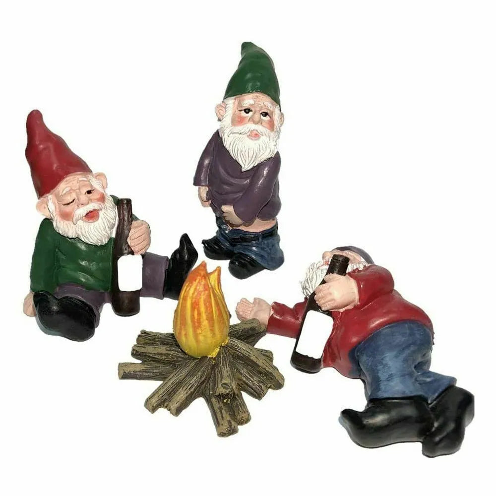 Vibe Geeks Miniature Garden Elf Ornaments Grass Decoration Gnomes Resin Art-1