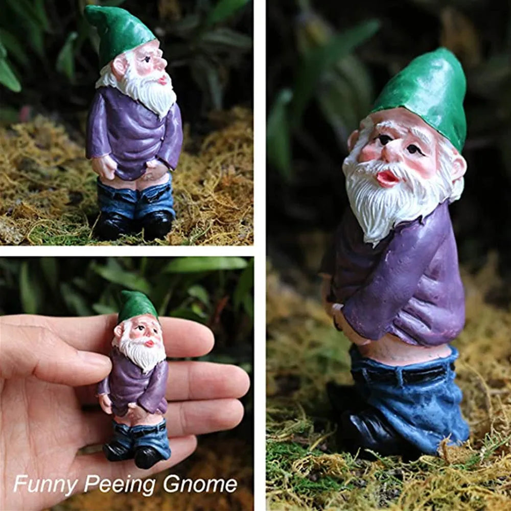 Vibe Geeks Miniature Garden Elf Ornaments Grass Decoration Gnomes Resin Art-4