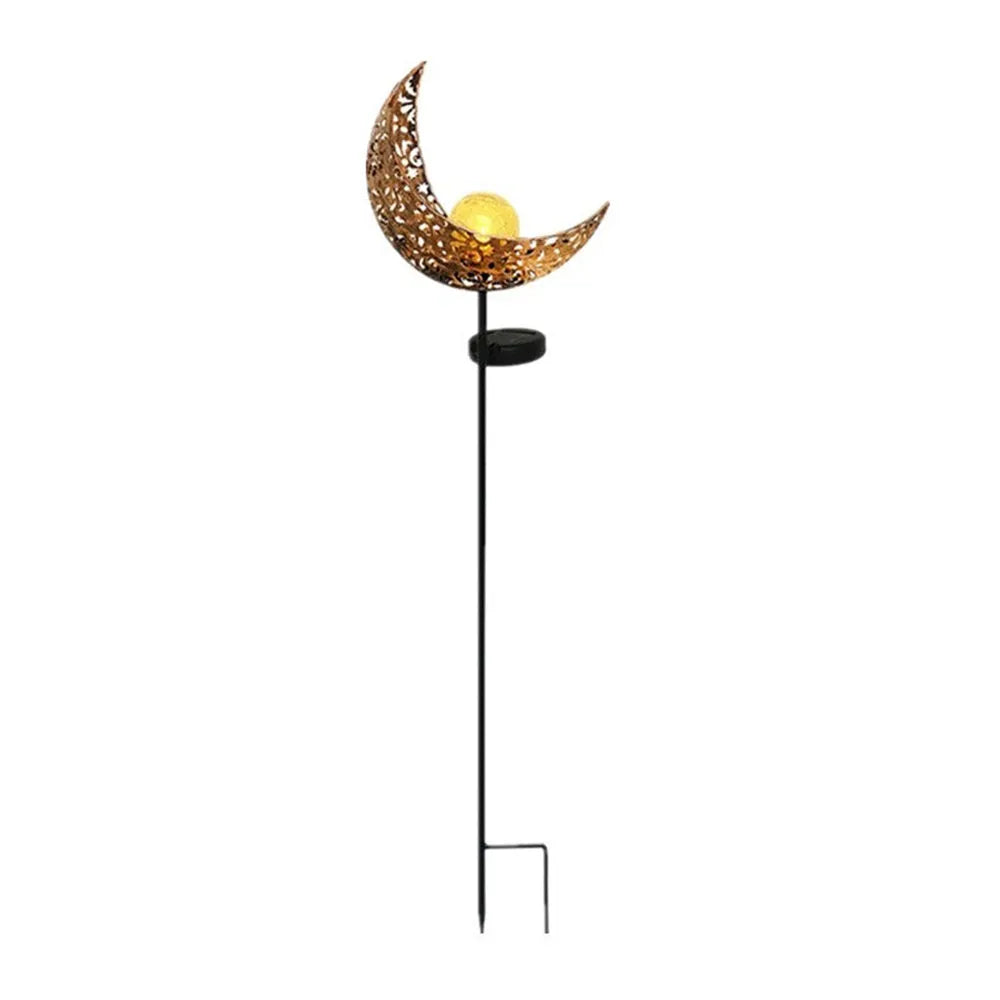 Vibe Geeks Crescent Hollow Half Moon Solar Powered Stake Lights-0