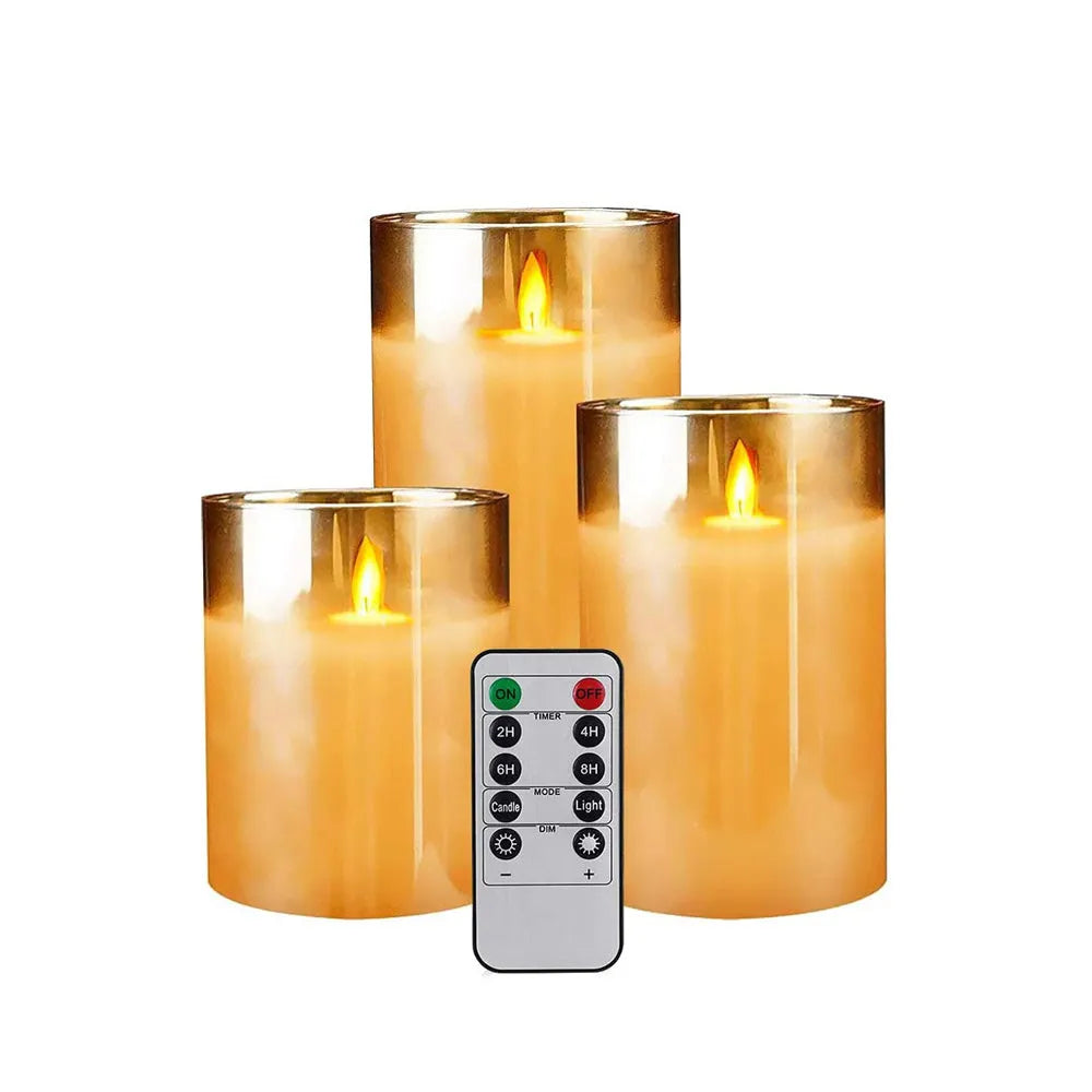 Vibe Geeks Battery Powered Flameless Flickering LED Wickless Candle-0