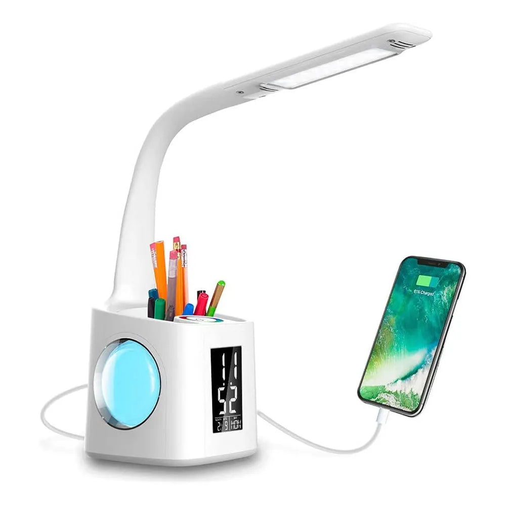 Vibe Geeks Multifunctional LED Dimmable Desk Lamp with Charging Port- USB Powered-0