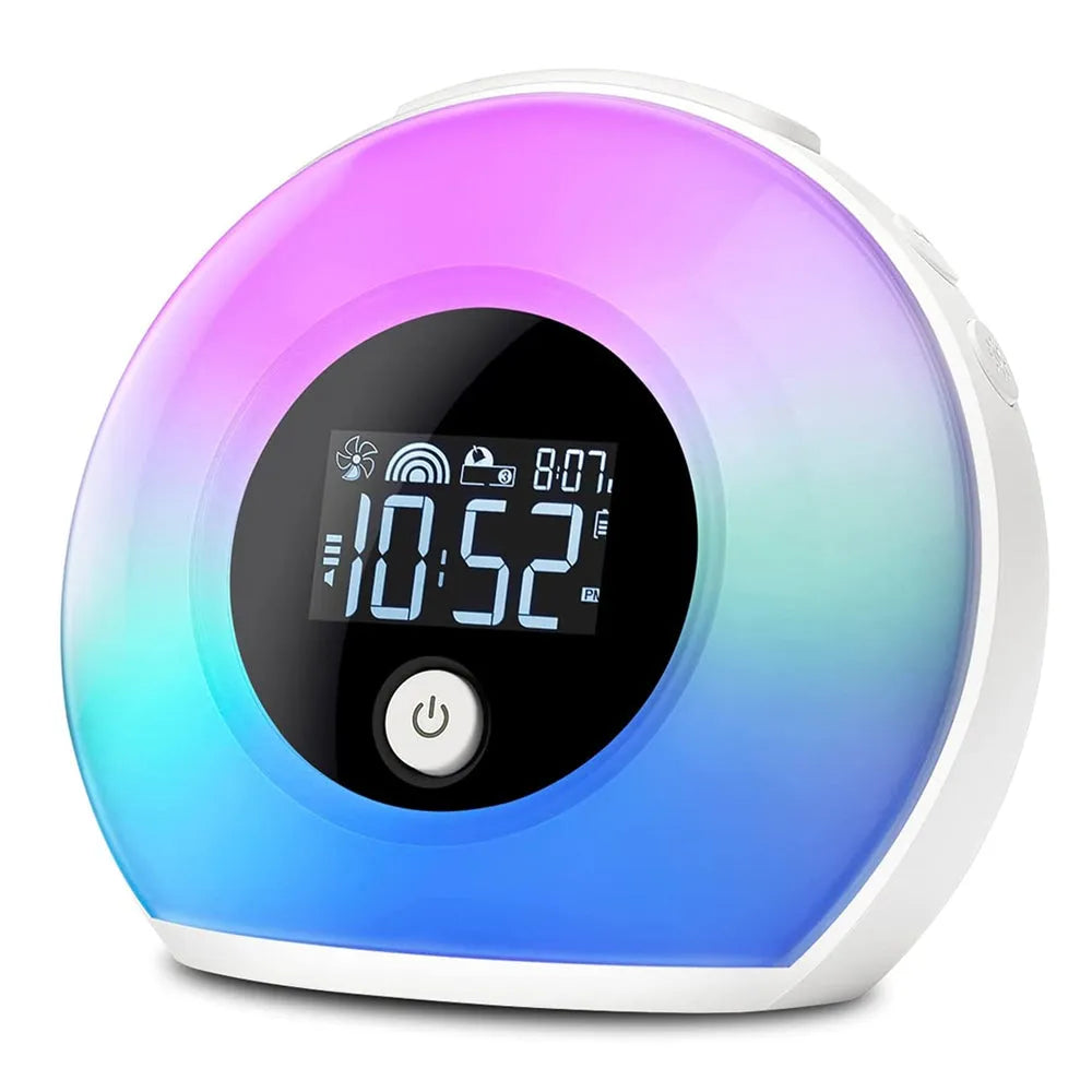 Vibe Geeks Wireless LED Night Lamp Alarm Clock and Bluetooth Speaker- USB Charging-1