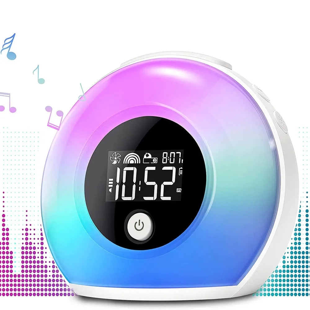 Vibe Geeks Wireless LED Night Lamp Alarm Clock and Bluetooth Speaker- USB Charging-2