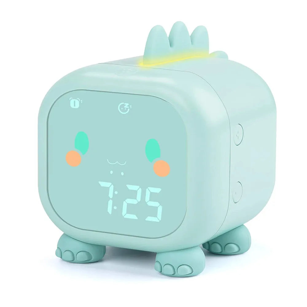 Vibe Geeks Sleep Training Digital Kid’s Dinosaur USB Rechargeable Alarm Clock-0