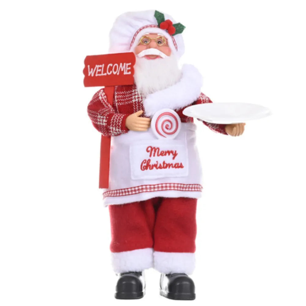 Vibe Geeks Creative Standing Santa Claus Doll Holiday Christmas Ornaments-7