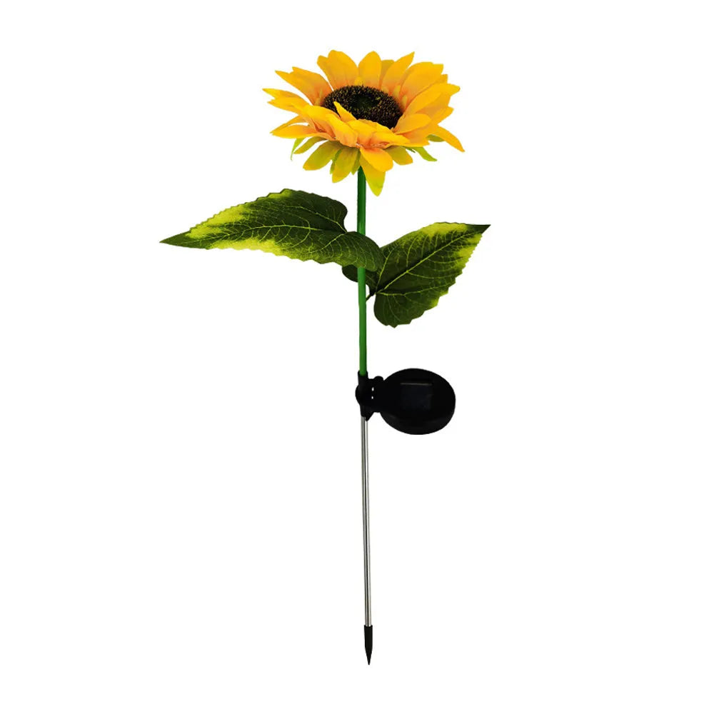 Vibe Geeks Solar Powered Sunflower Garden Lawn Light Decorations-1