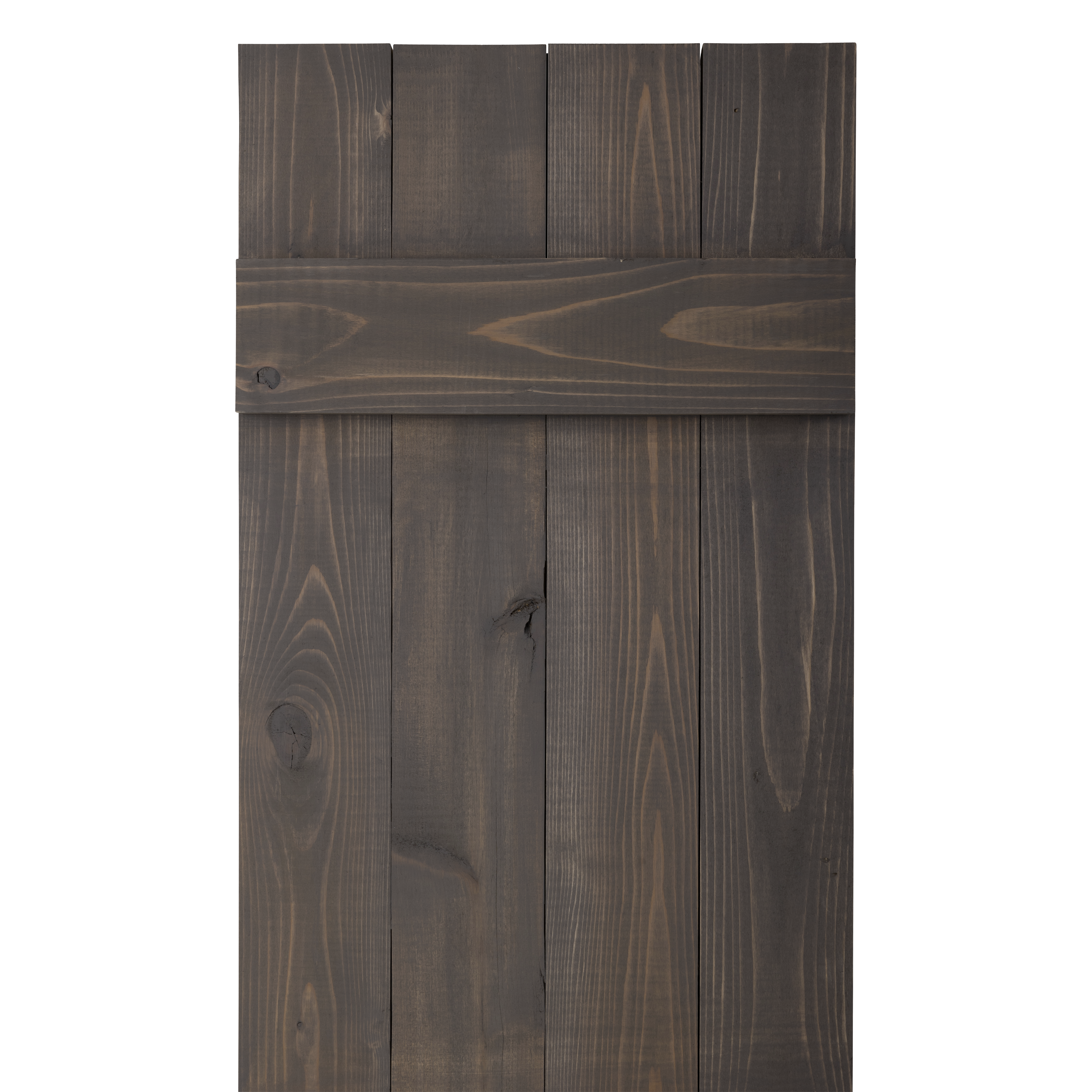 Traditional Board & Batten Exterior Wood Shutters - Cedar - Set of 2