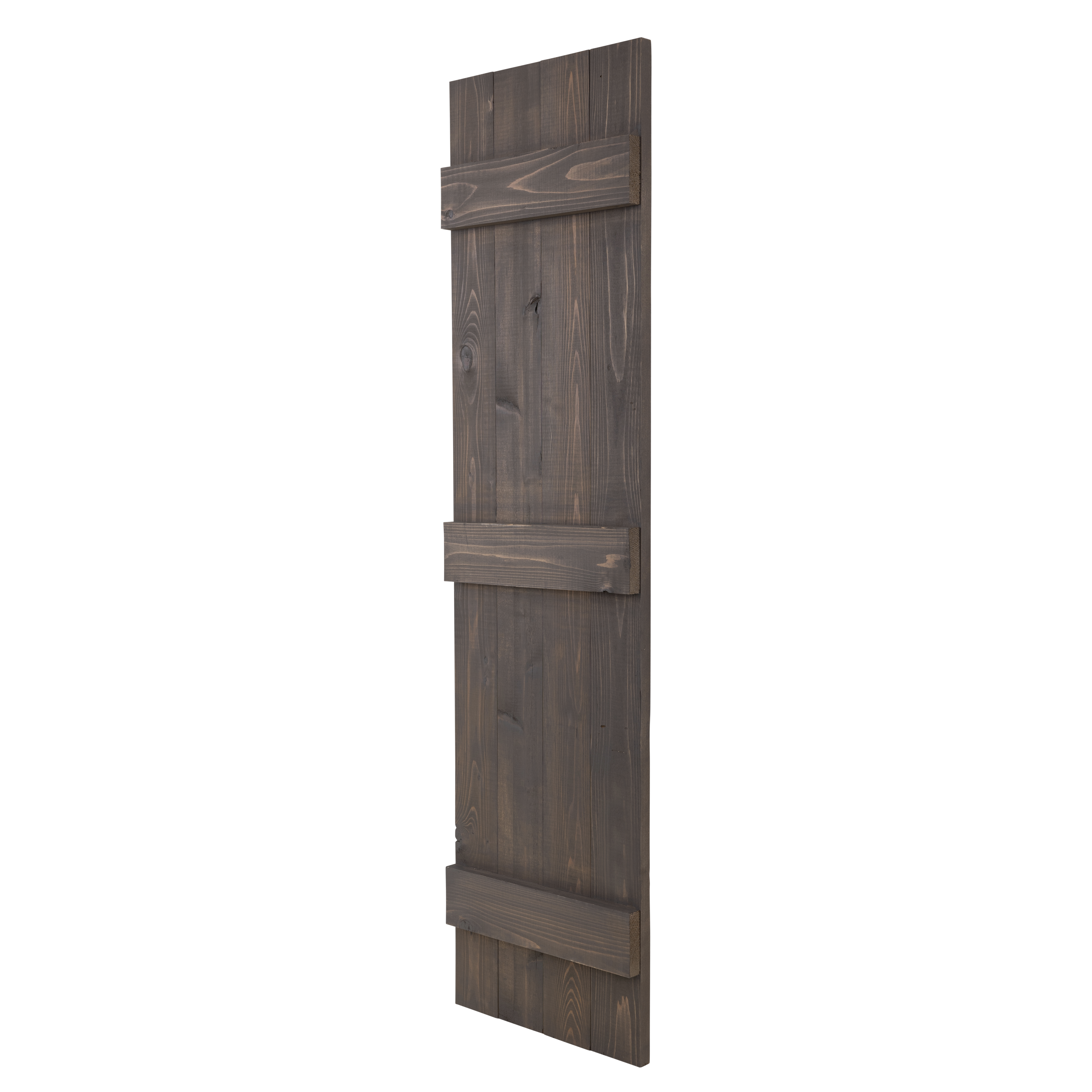 Traditional Board & Batten Exterior Wood Shutters - Cedar - Set of 2