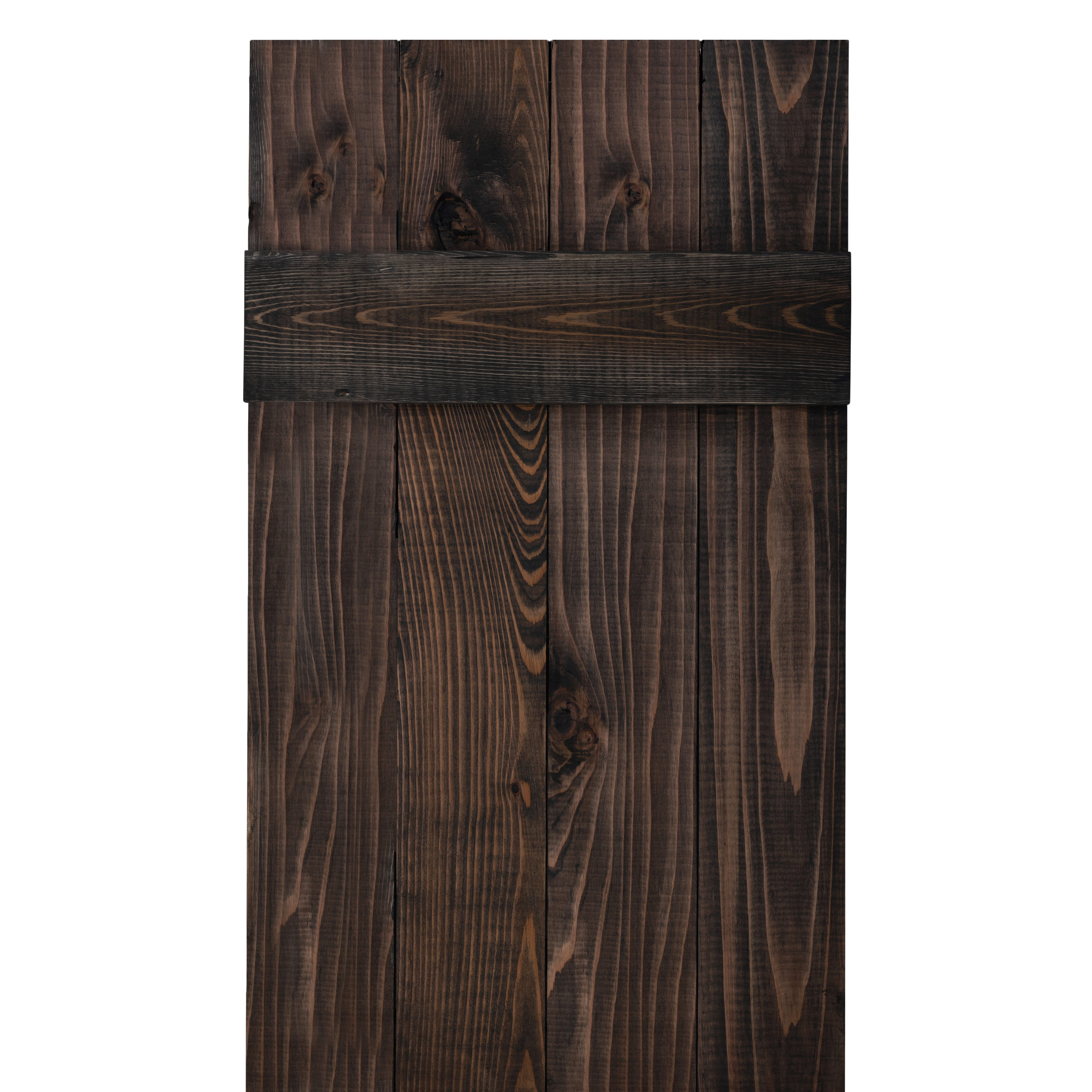 Traditional Board & Batten Exterior Wood Shutters - Cedar - Set of 2