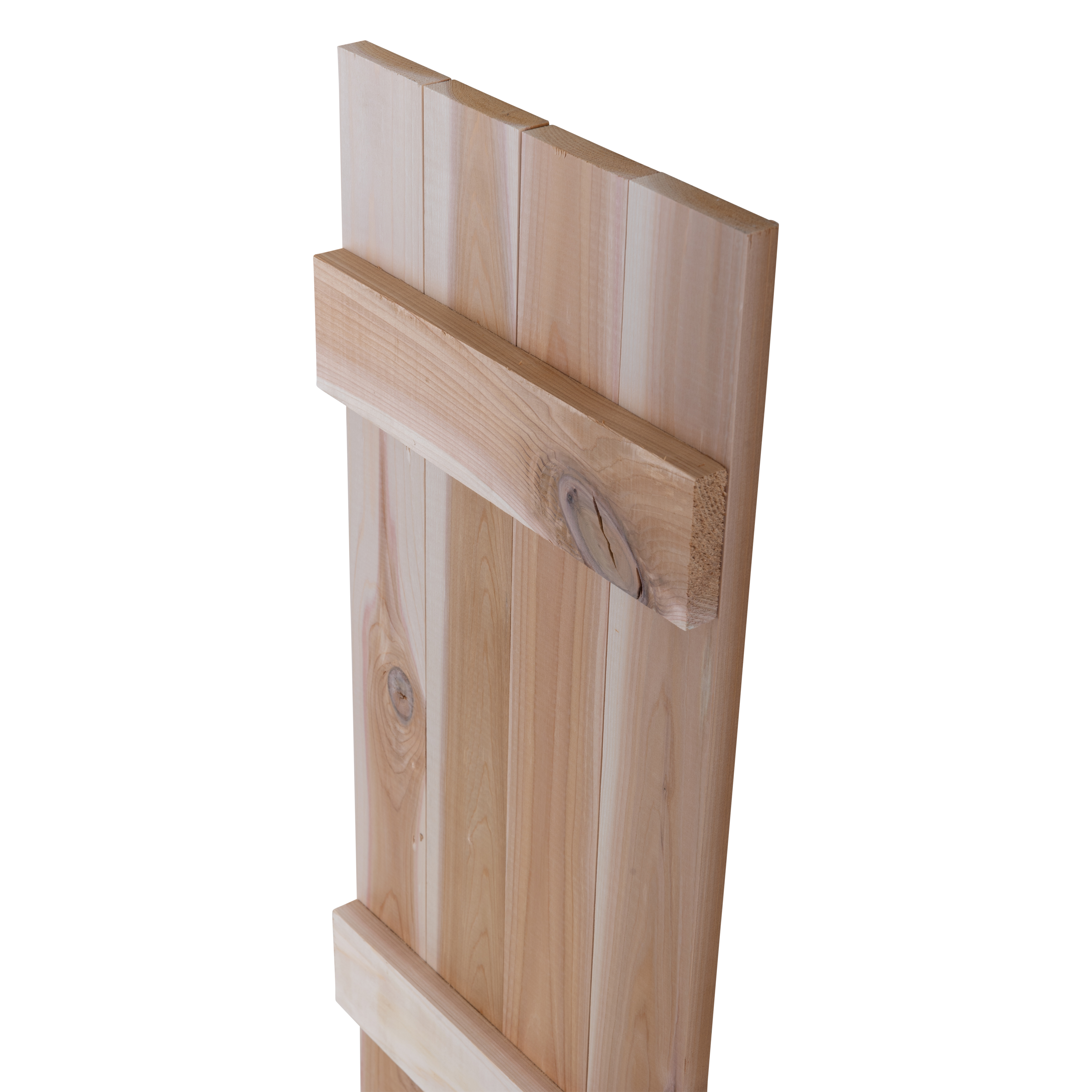 Traditional Board & Batten Exterior Wood Shutters - Cedar - Set of 2
