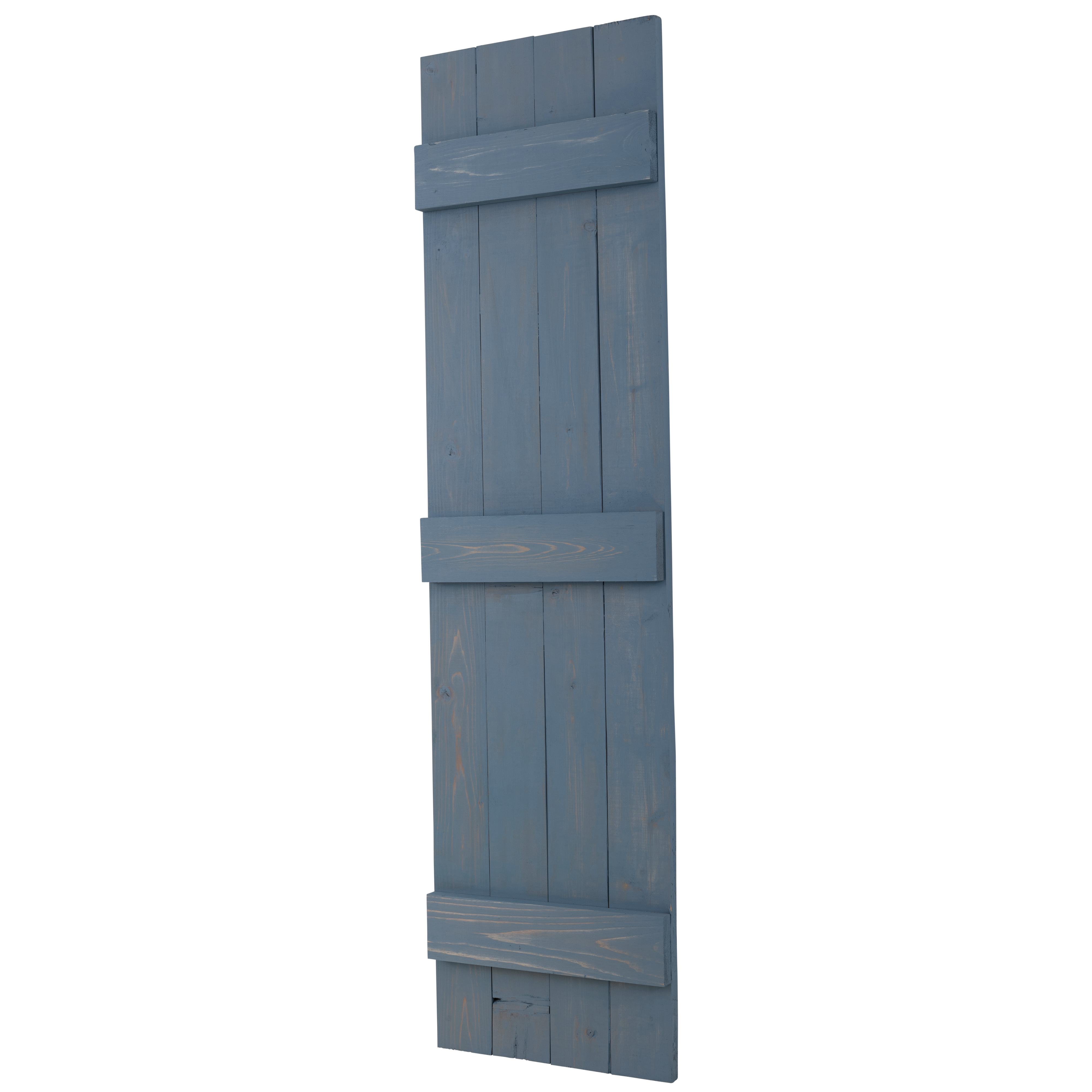 Traditional Board & Batten Exterior Wood Shutters - Cedar - Set of 2
