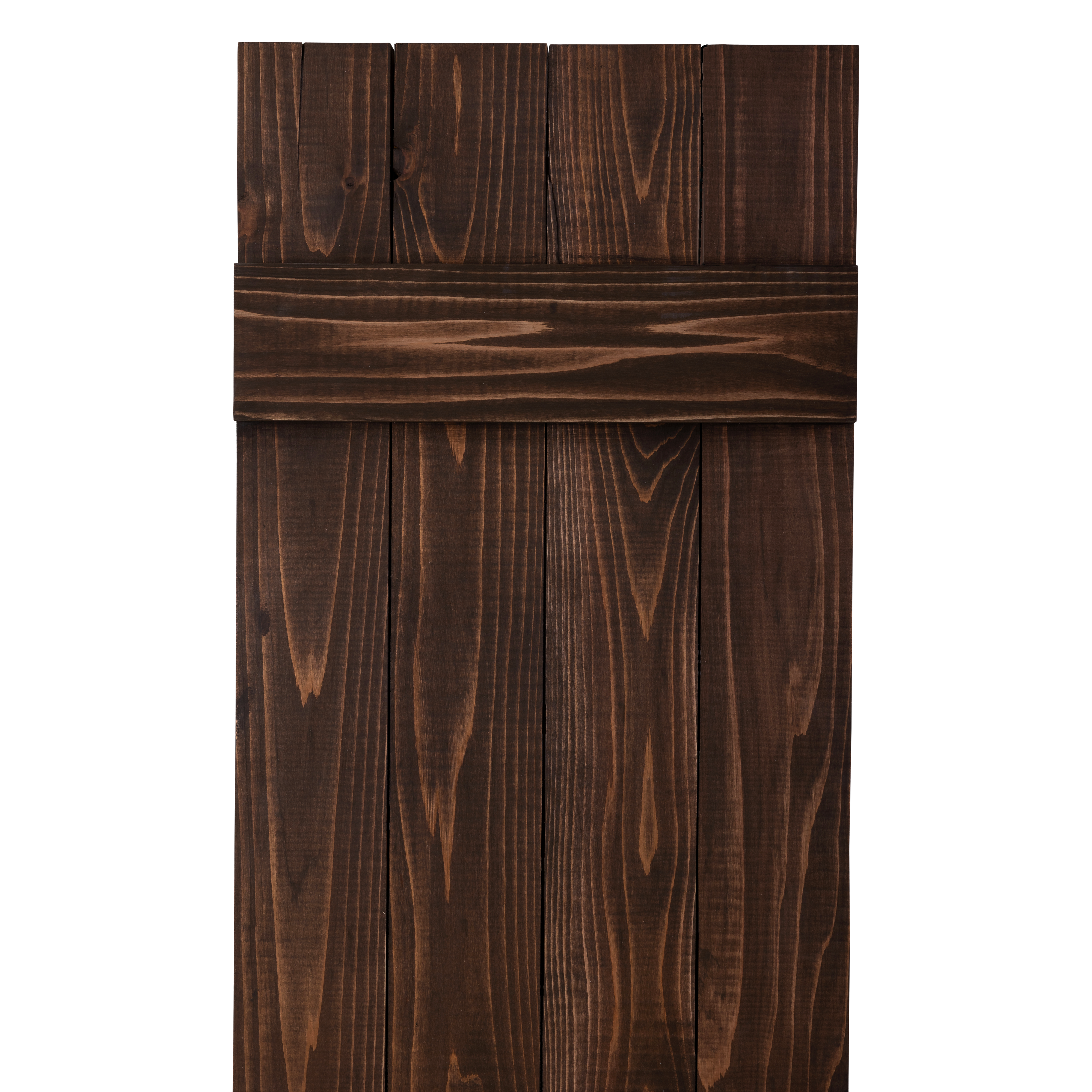 Traditional Board & Batten Exterior Wood Shutters - Cedar - Set of 2