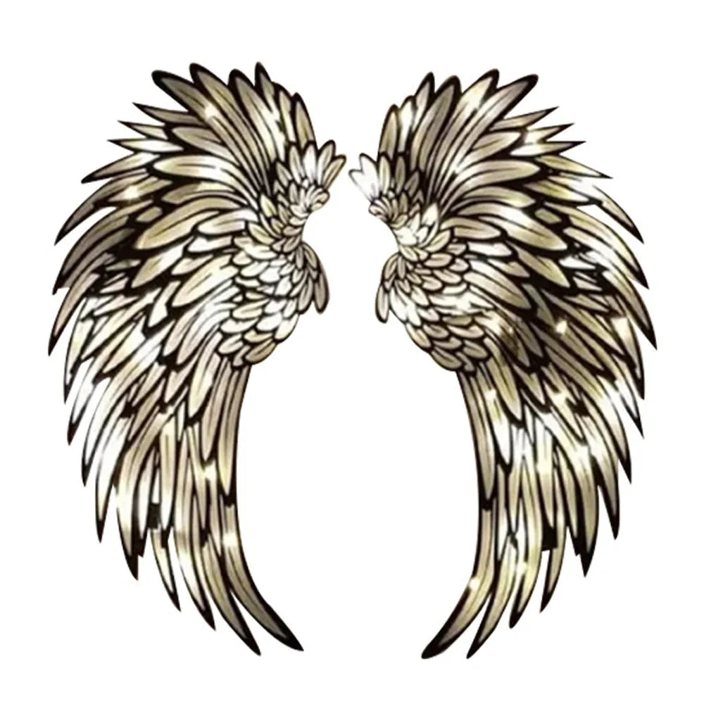 Vibe Geeks Angel Wings Metal Wall Decor with LED Light -Battery Powered-0