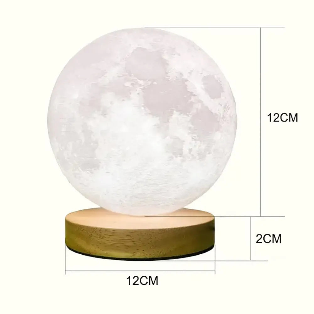 Vibe Geeks 16 Colors Floating and Spinning LED 3D Moon Indoor Night Lamp-1