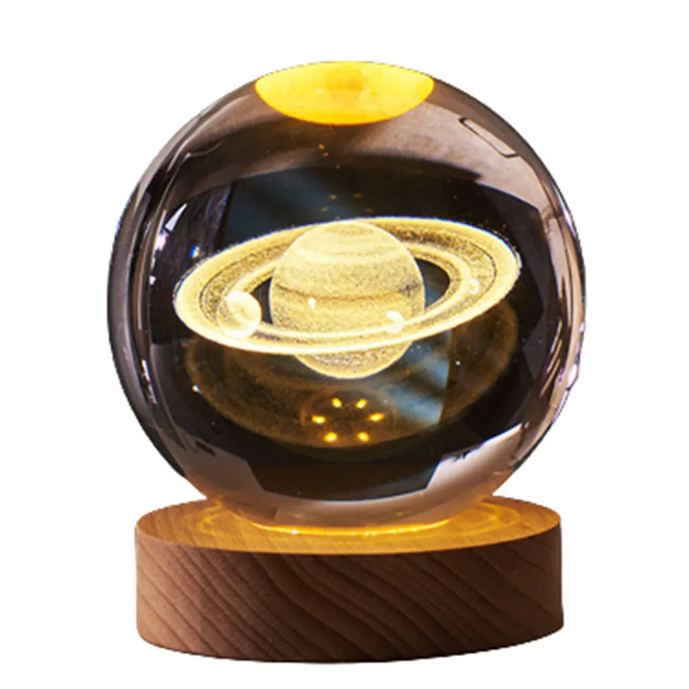 Vibe Geeks Crystal Ball Lamp with Wooden Base for Beside Table USB-Rechargeable-3