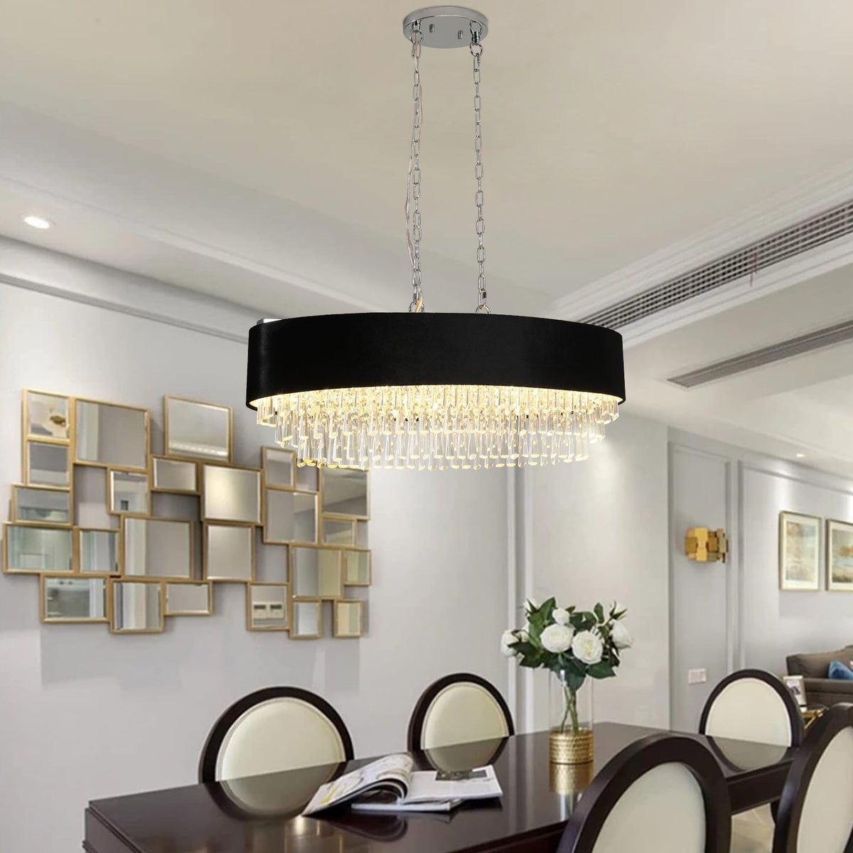 39" Modern Crystal Chandelier