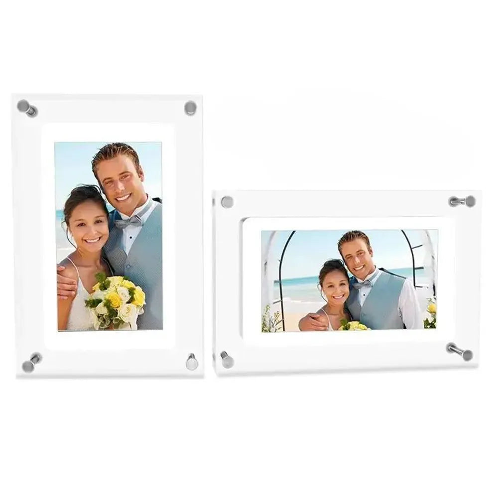 Vibe Geeks 5 Inches Acrylic Digital Video Frame for Home Décor and Heartfelt Gift USB -Rechargeable-4