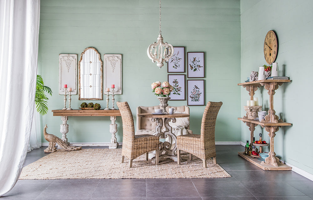 French Country Wood Chandelier
