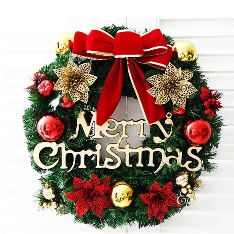 New Year Christmas Wreath Large Artificial Door-0