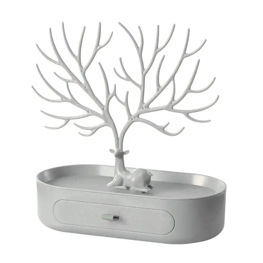 Vibe Geeks Antlers Tree Tower Jewelry Display Stand for Ring Earrings Necklace Bracelet-1