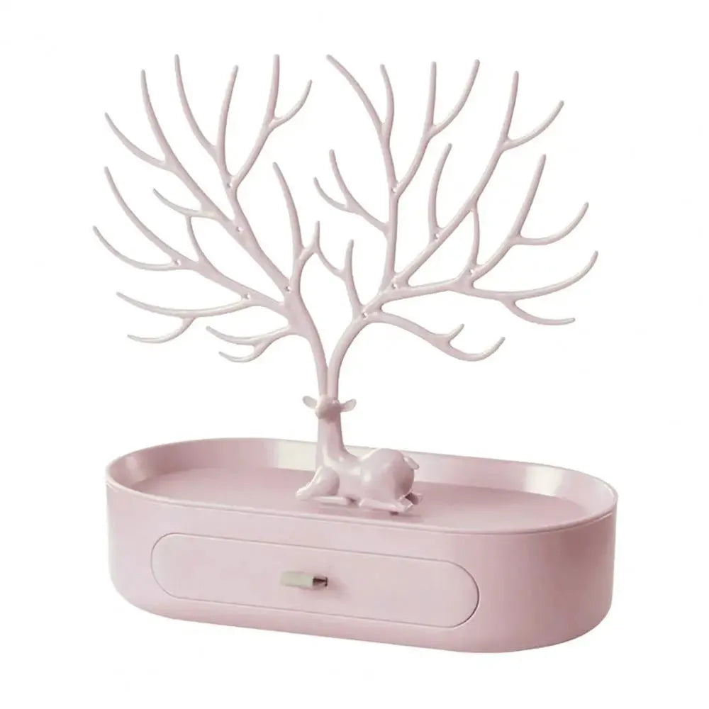 Vibe Geeks Antlers Tree Tower Jewelry Display Stand for Ring Earrings Necklace Bracelet-3