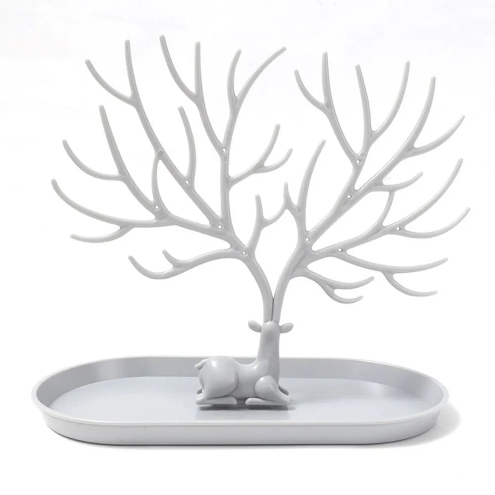 Vibe Geeks Antlers Tree Tower Jewelry Display Stand for Ring Earrings Necklace Bracelet-7