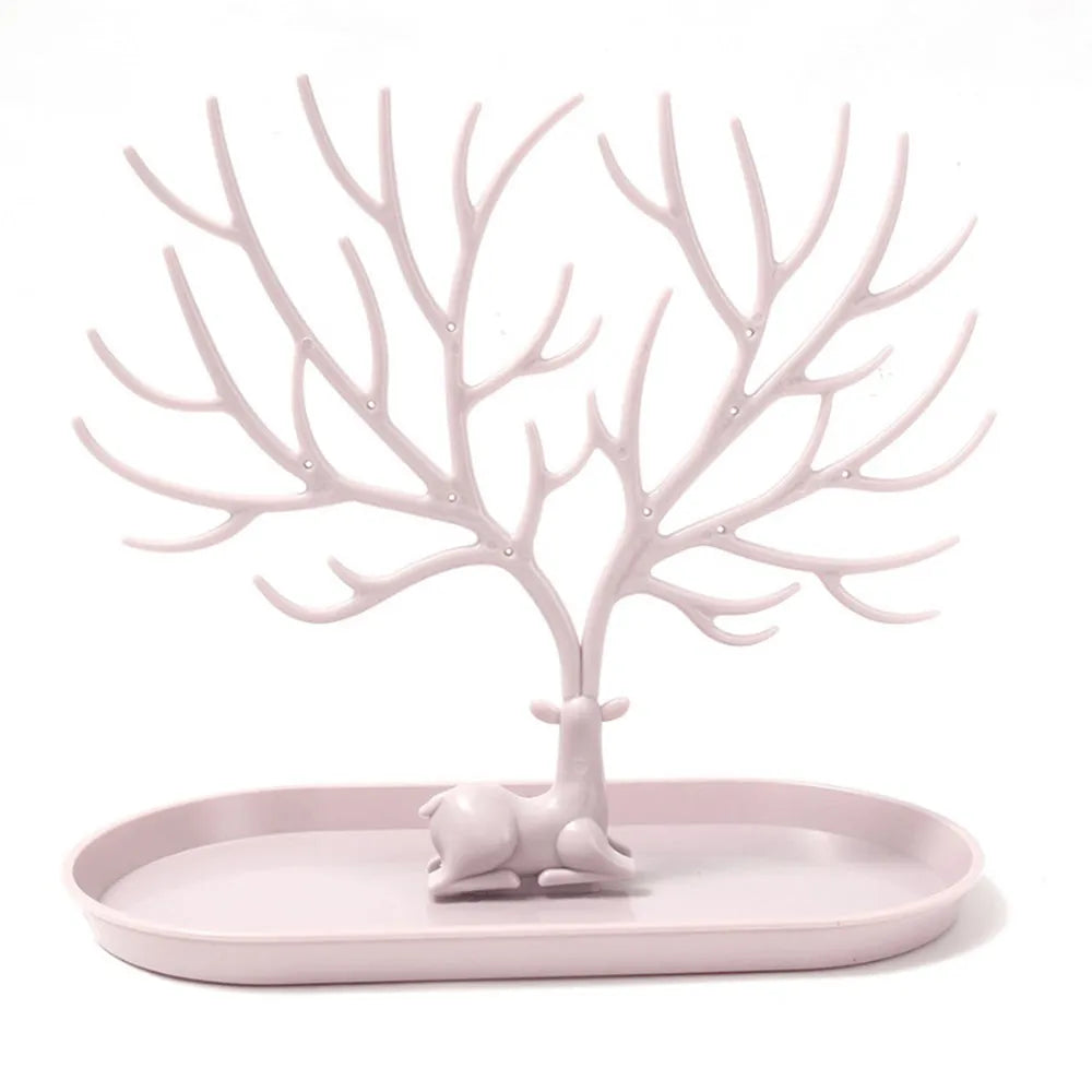 Vibe Geeks Antlers Tree Tower Jewelry Display Stand for Ring Earrings Necklace Bracelet-5