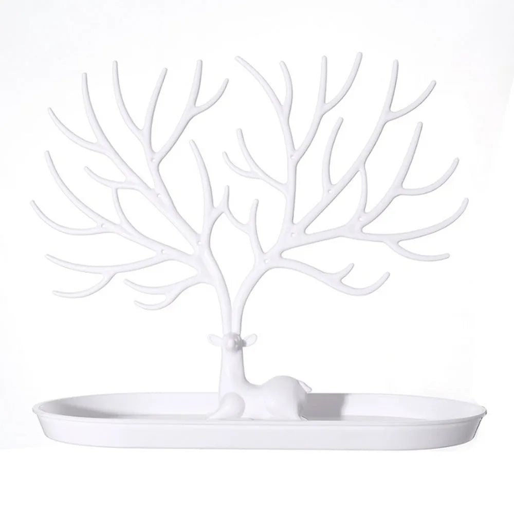 Vibe Geeks Antlers Tree Tower Jewelry Display Stand for Ring Earrings Necklace Bracelet-8