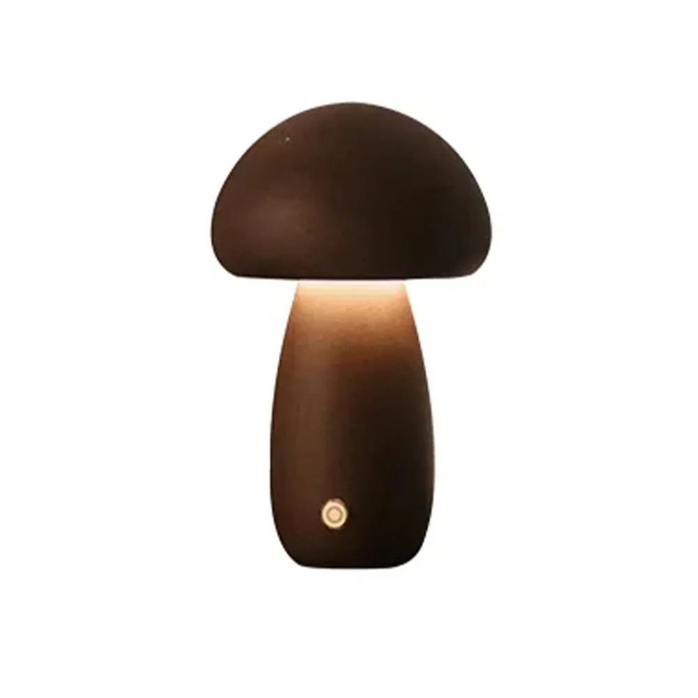 Vibe Geeks Wooden Mushroom Led Usb Rechargeable Night Light For Bedroom-2