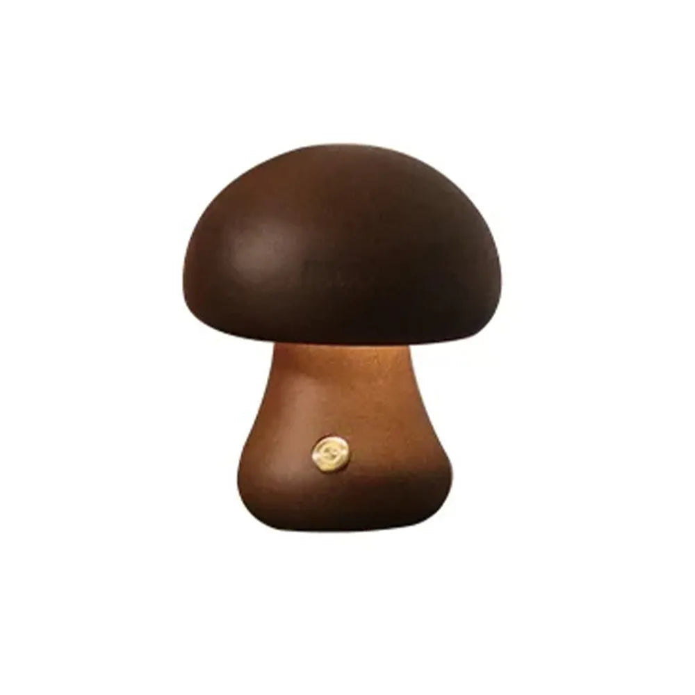 Vibe Geeks Wooden Mushroom Led Usb Rechargeable Night Light For Bedroom-4