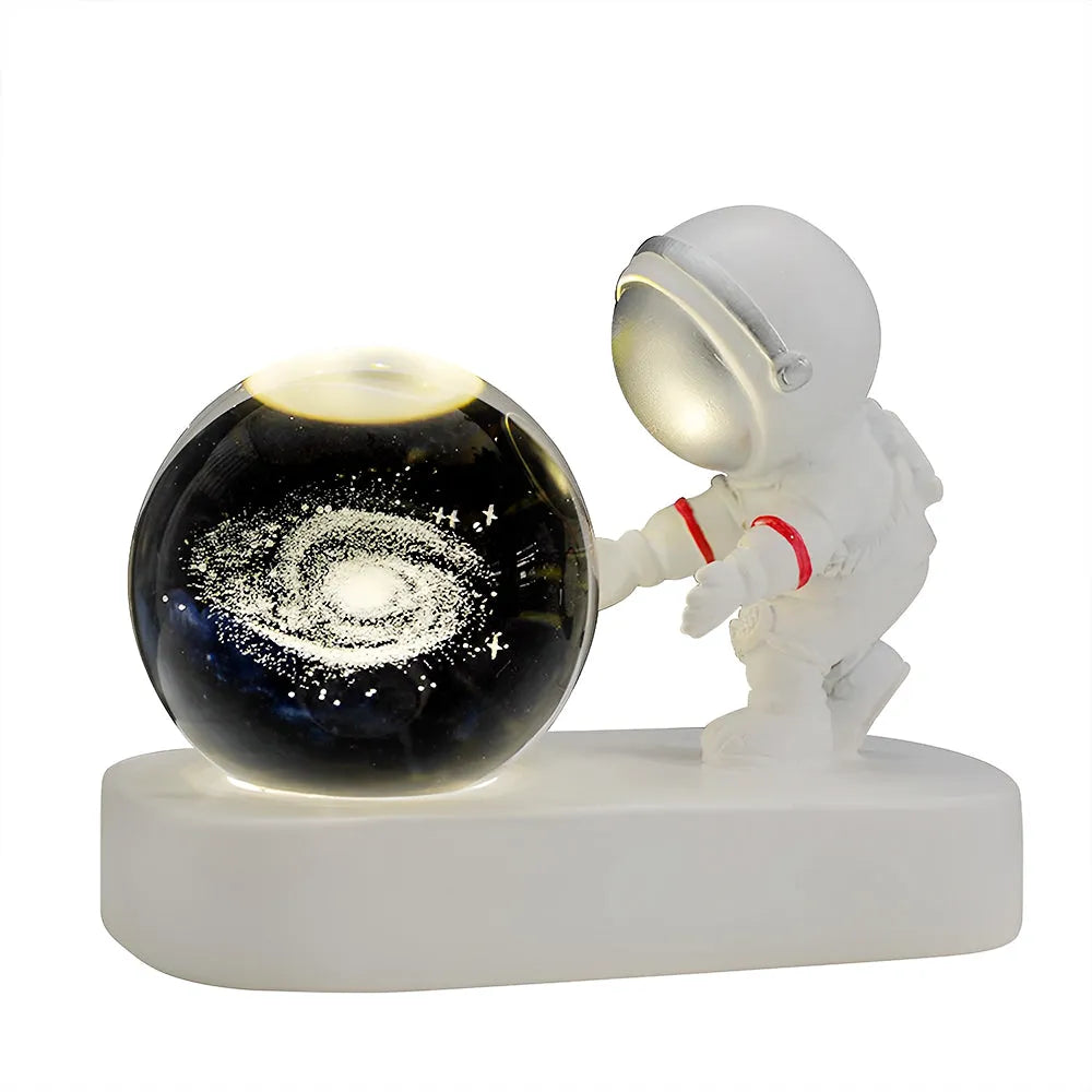 Vibe Geeks Astronaut 3D Crystal Ball Usb Plugged In Night Light For Home Décor-0