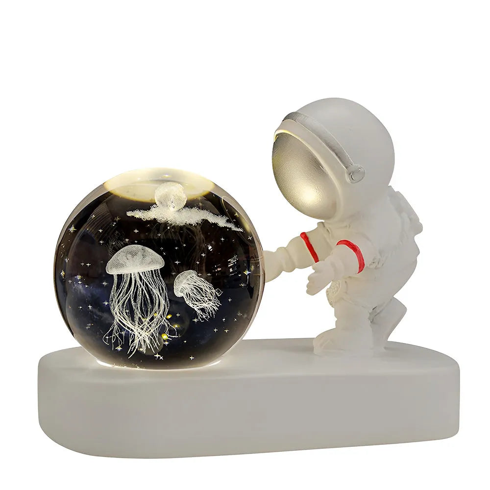 Vibe Geeks Astronaut 3D Crystal Ball Usb Plugged In Night Light For Home Décor-13