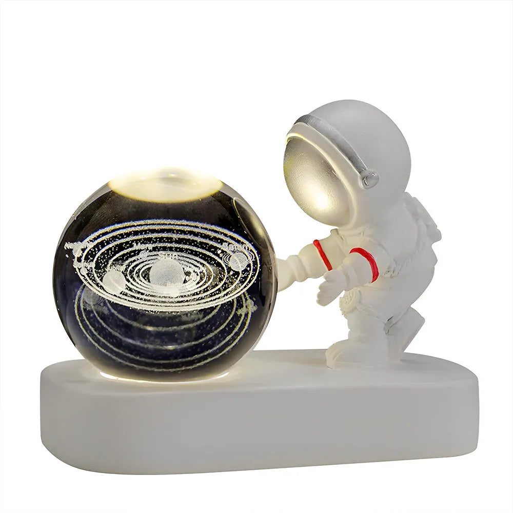 Vibe Geeks Astronaut 3D Crystal Ball Usb Plugged In Night Light For Home Décor-2