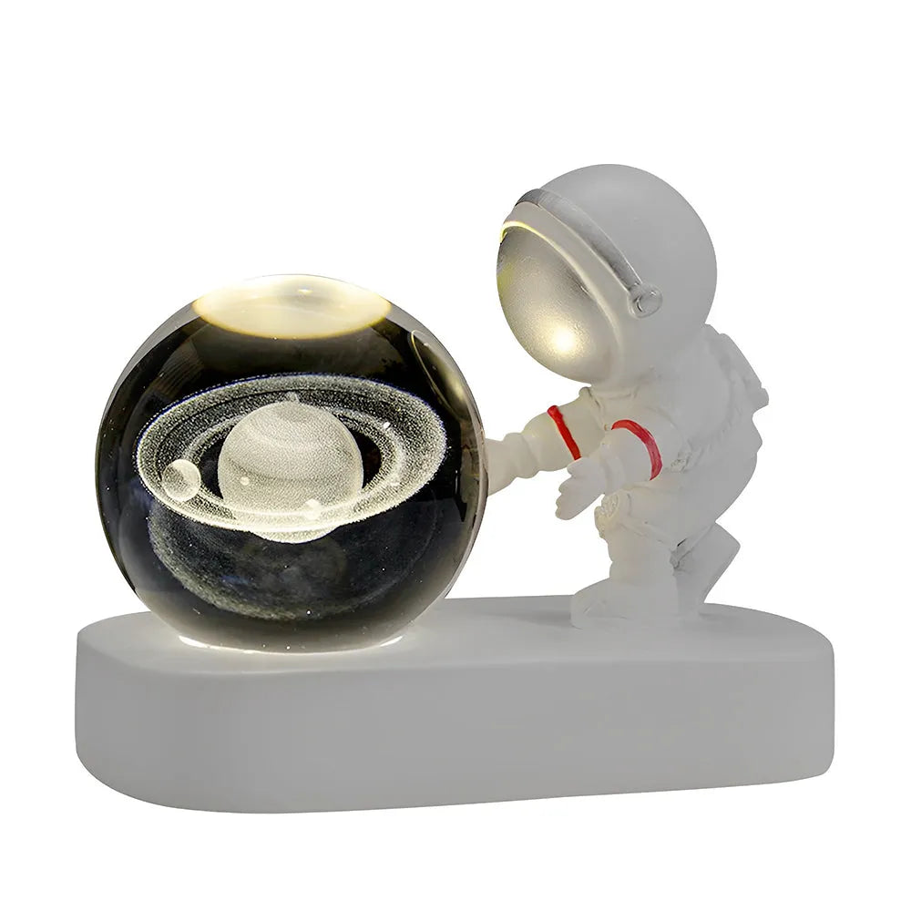 Vibe Geeks Astronaut 3D Crystal Ball Usb Plugged In Night Light For Home Décor-3