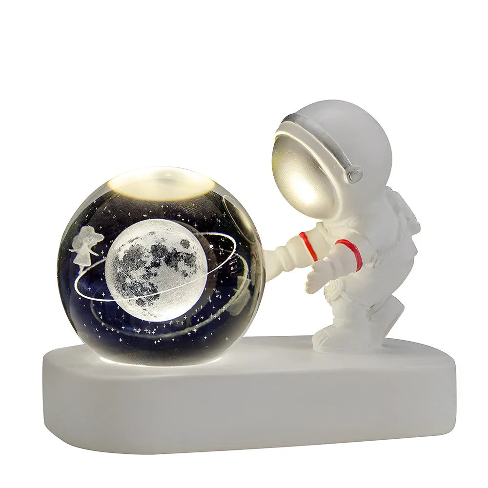 Vibe Geeks Astronaut 3D Crystal Ball Usb Plugged In Night Light For Home Décor-4