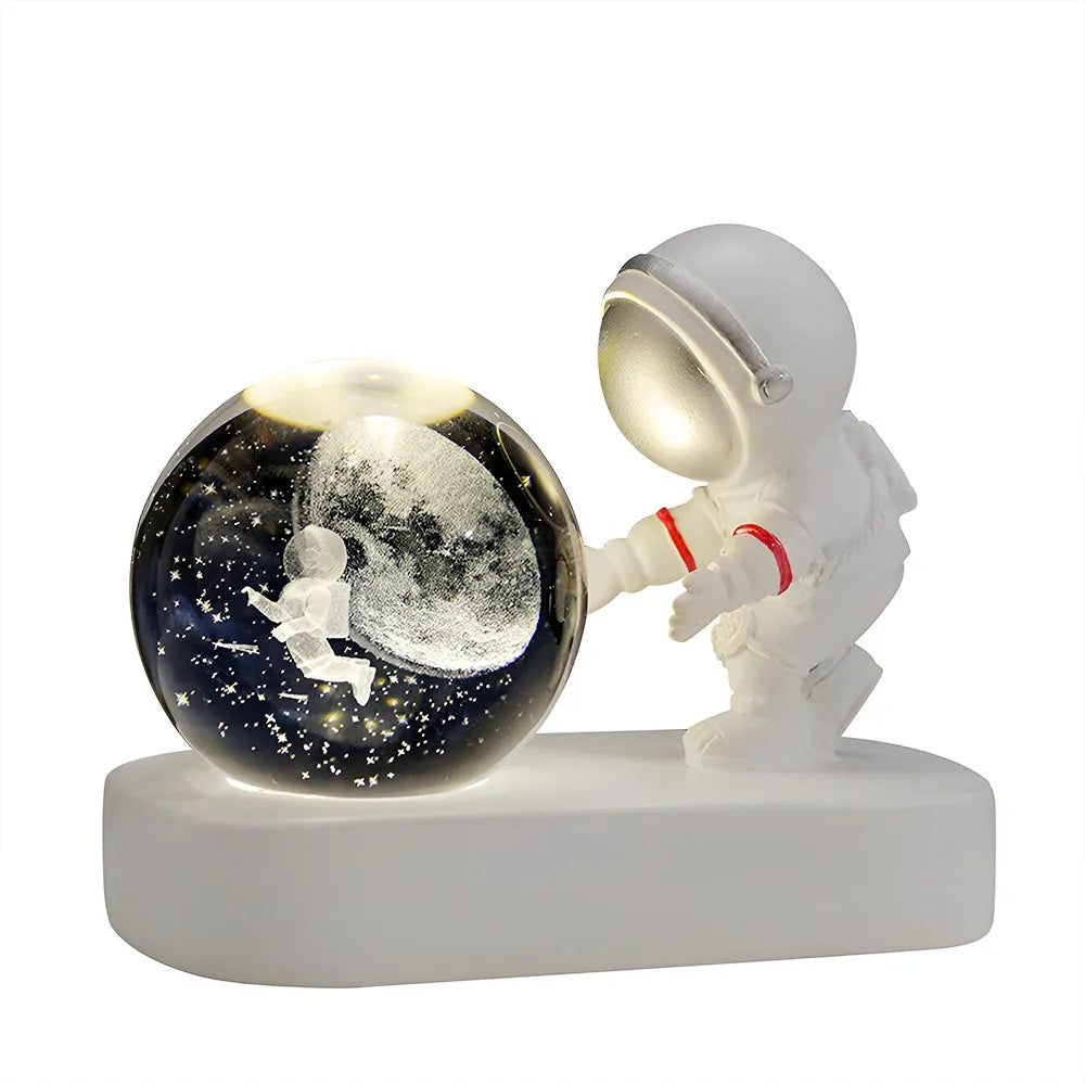 Vibe Geeks Astronaut 3D Crystal Ball Usb Plugged In Night Light For Home Décor-8