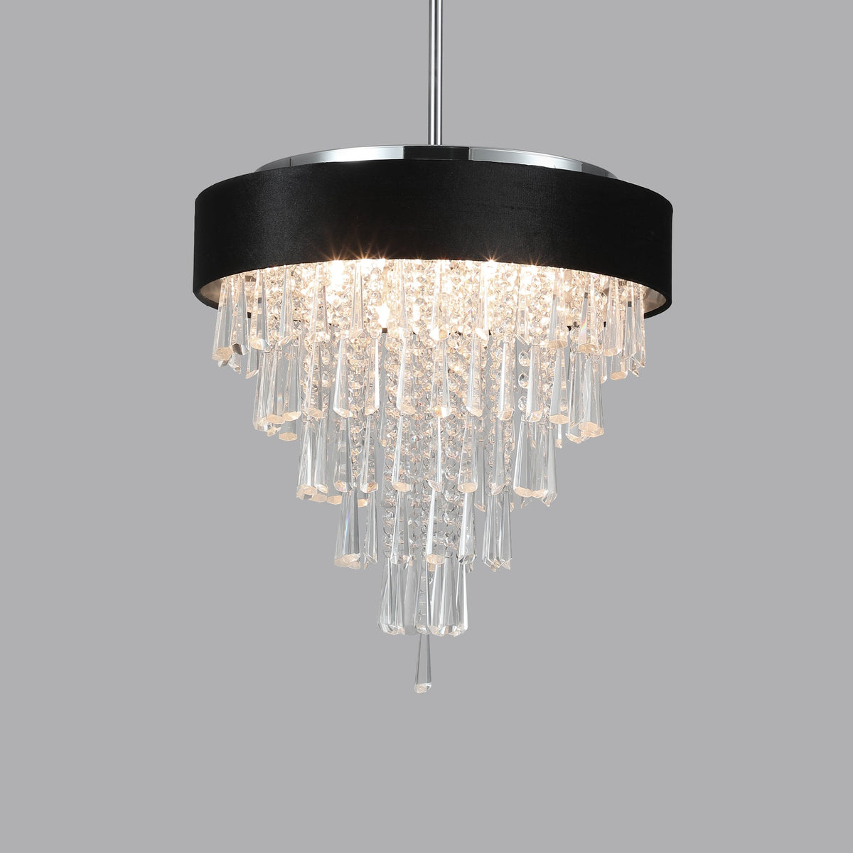 18-inch Modern Crystal Chandelier with Adjustable Height